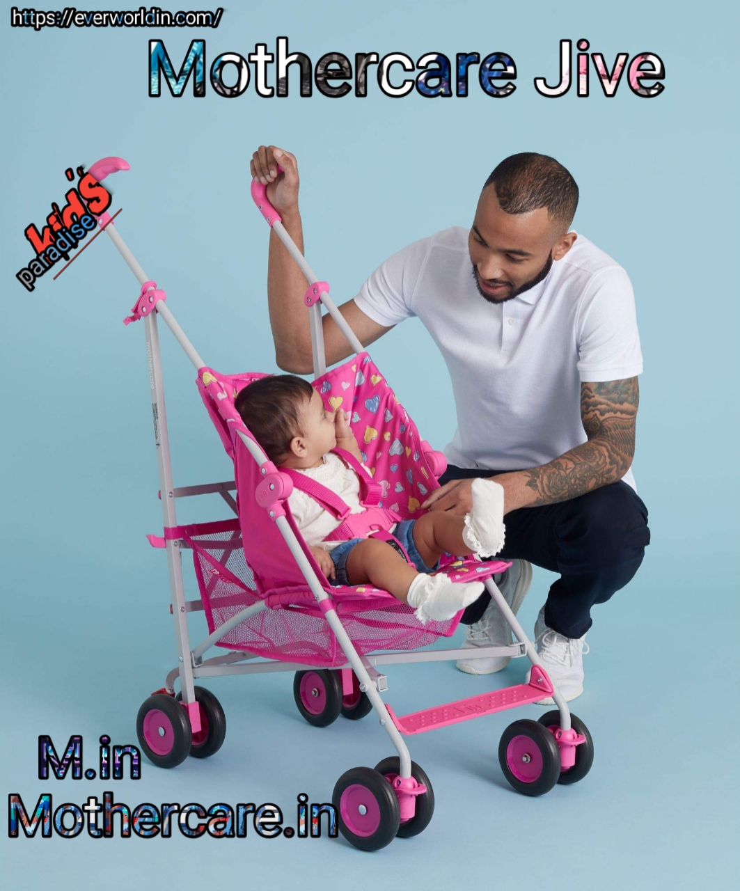 A man take a Mothercare Jive Stroller
