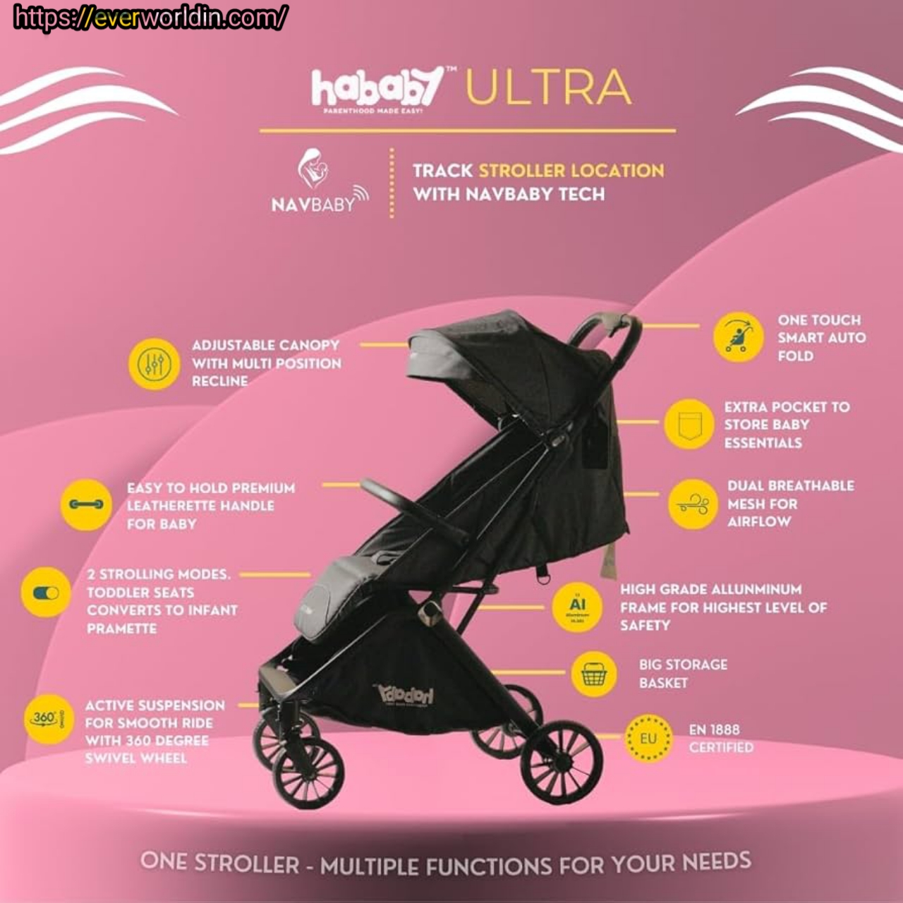 Hababy Ultra GPS enabled Strolle