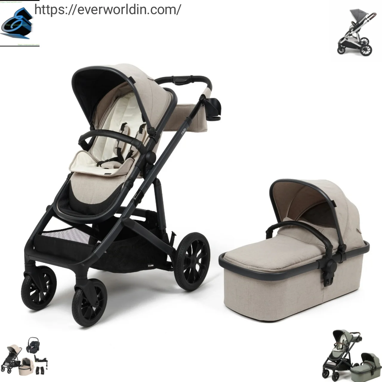 Babylo Zummi Halo stroller modern design for urban families