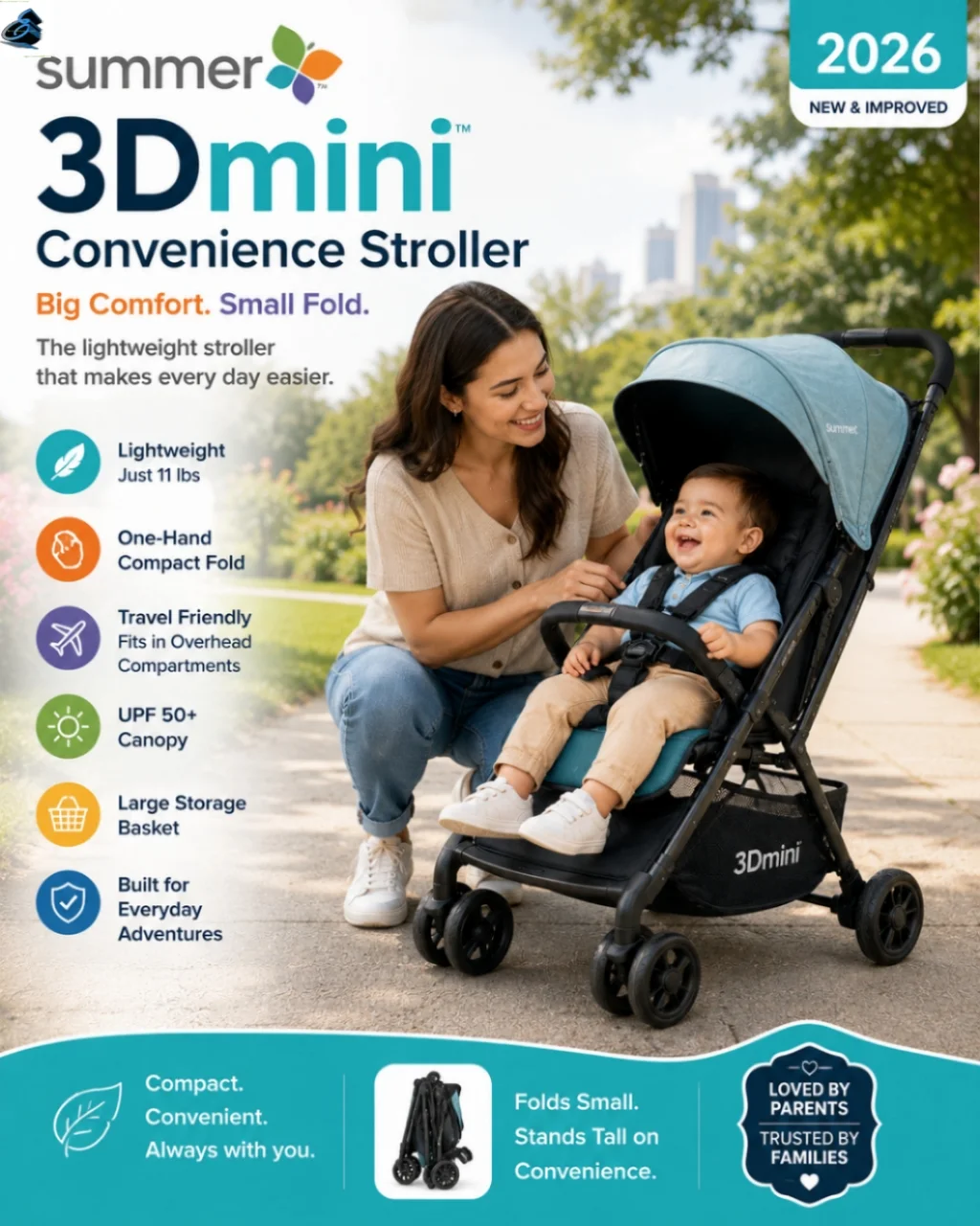 Summer 3Dmini Convenience Stroller lightweight design 2026