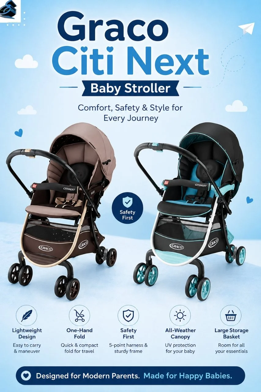 Graco Citi Next Stroller lightweight compact fold with large canopy and storage basket